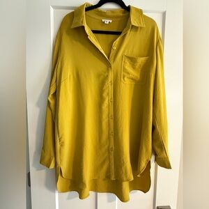 Tribal Jeans Mustard Yellow Long Sleeve Button-Up Shirt
